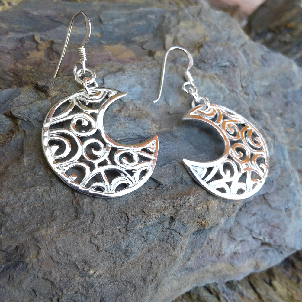 Sterling Silver Celestial Earrings - image 6